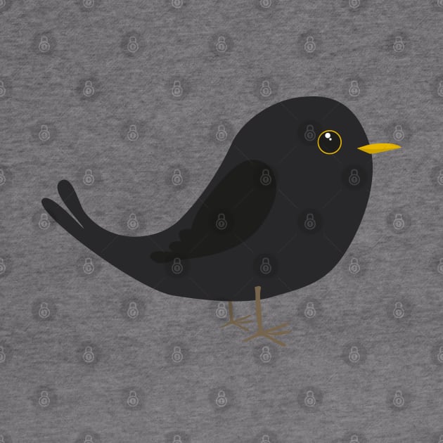 A cute blackbird by Bwiselizzy